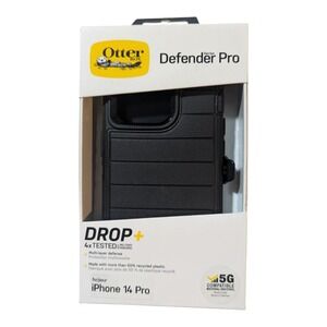 O8. Otterbox Defender Pro Series Holster Case For Apple iPhone 14 Pro - Black